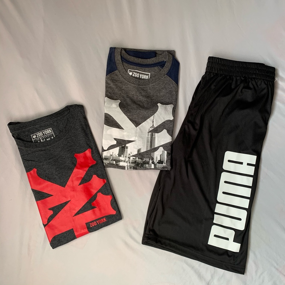 BUNDLE of 3 Boys T-Shirts and basketball shorts